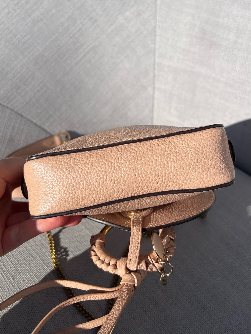 SEE BY CHLOÉ Joan light pink grainy camera bag - Picture 5 of 12